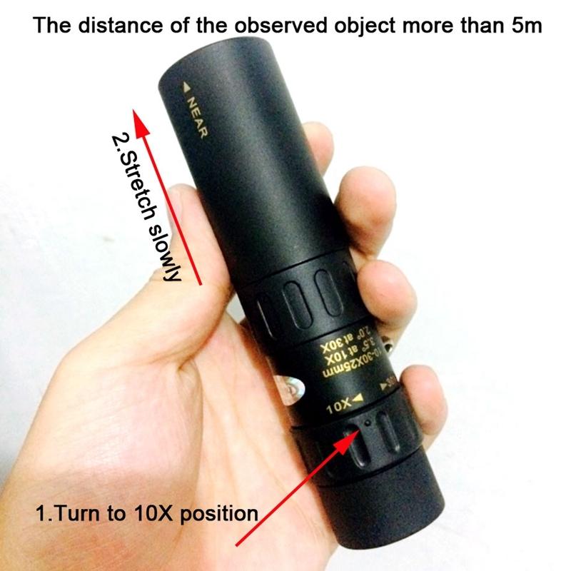 NNEIDS Portable High Definition Night-Vision Telescope - 10-30X25