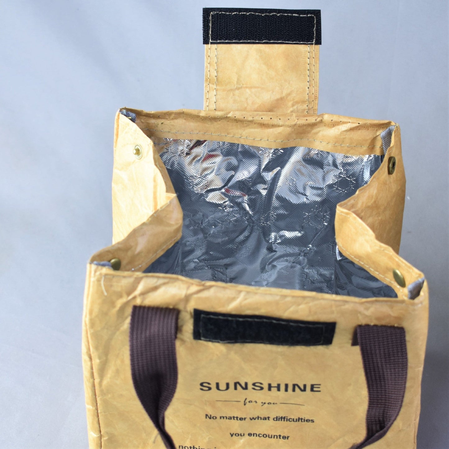 NNEDSZ Grey Eco-Friendly Insulated Lunch Bag with Handle - Durable and Reusable